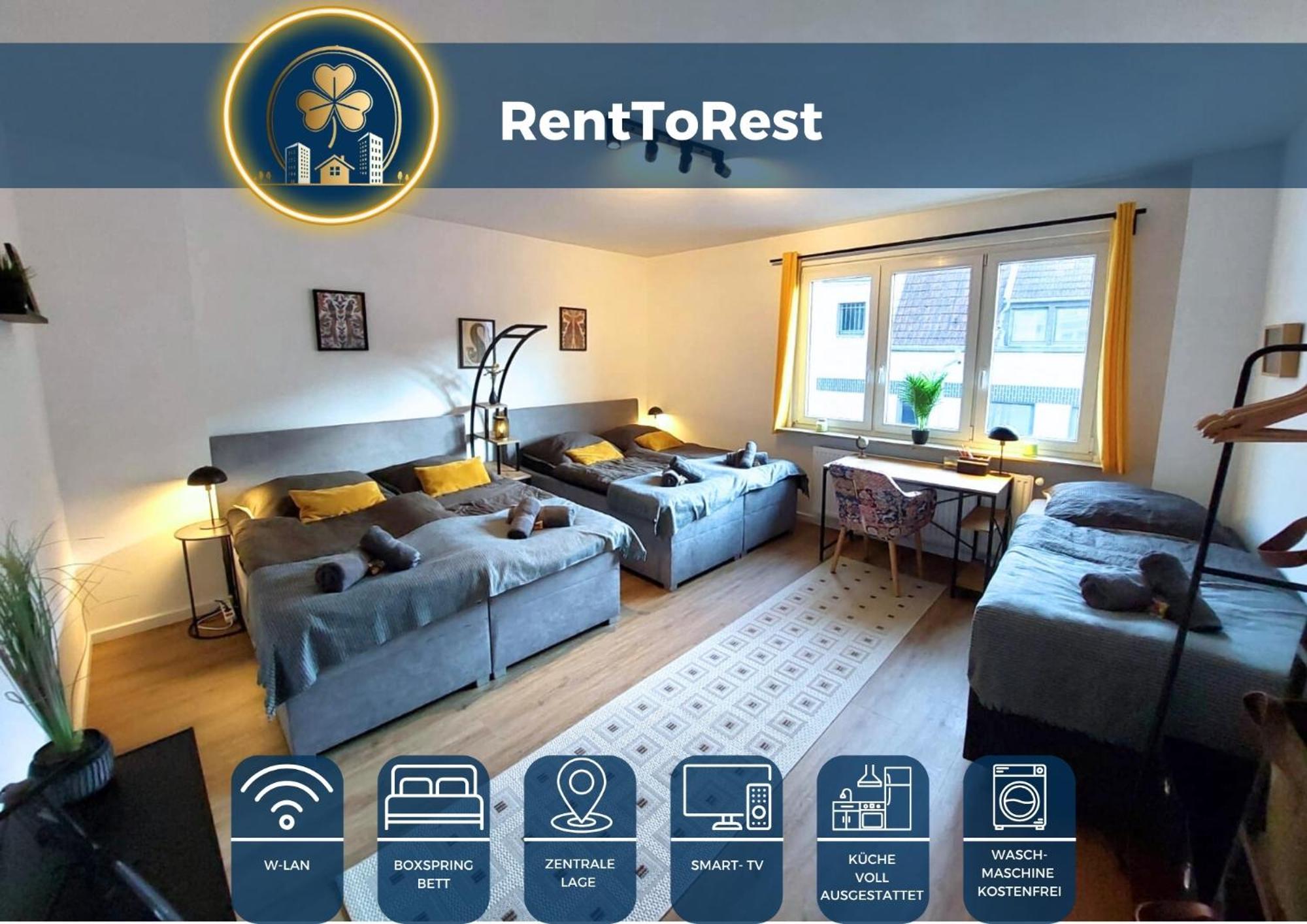 Rtr Essen - Fuer Bis Zu 8 Personen - Voll Ausgestattet - Zentral Limbecker Platz - Messe - Uniklinikum - Smart Tv - Modern Apartment Exterior photo